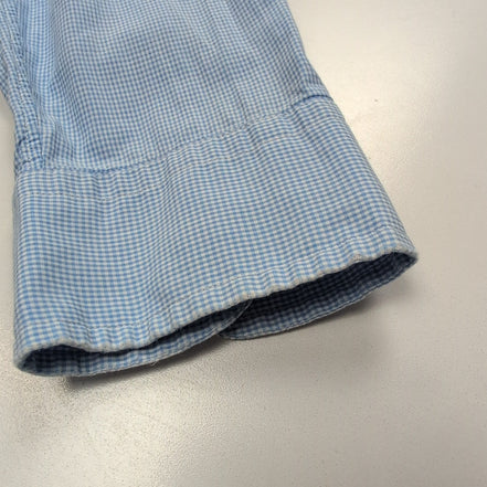 Chemise Ralph Lauren L Custom Fit Carreaux Bleu Logo Rose Button Down Shirt