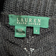 Gilet Lauren Ralph Lauren Femme S Noir Coton Maille Torsadée Cardigan