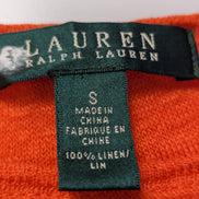 Haut femme LAUREN Ralph Lauren orange 100% lin manches courtes taille S