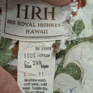 Chemise / Polo hawaïenne HRS His Royal Highnes fleurie taille L #727