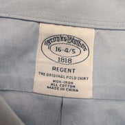 Chemise Brooks Brothers L Regent Bleu Clair 100% Coton Poche Homme