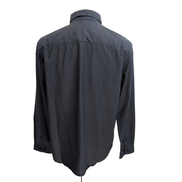 Chemise Calvin Klein L Bleu Marine Rayures Gaufrées Coton Manches Longues