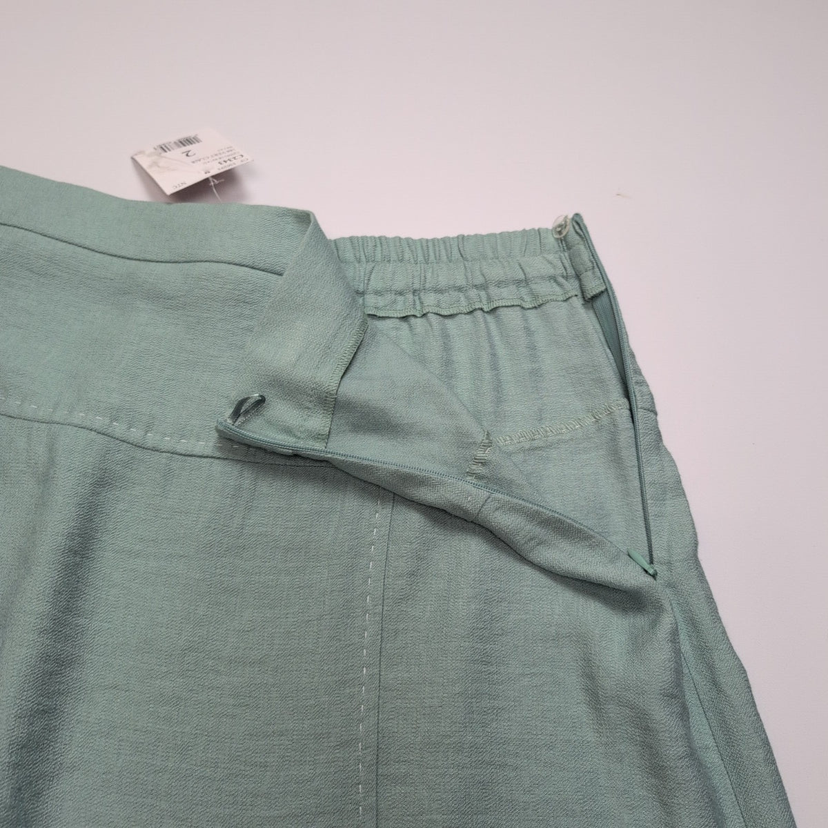 Jupe Femme Taille XL (T2) Christine Laure Vert Clair Viscose Neuve Étiquette