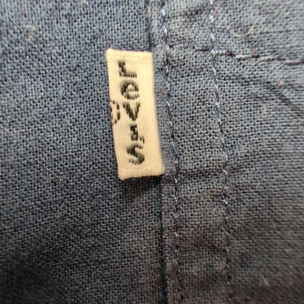 Chemise Levi's Manches Courtes Bleu Marine Coton et Lin à Poche Taille XL
