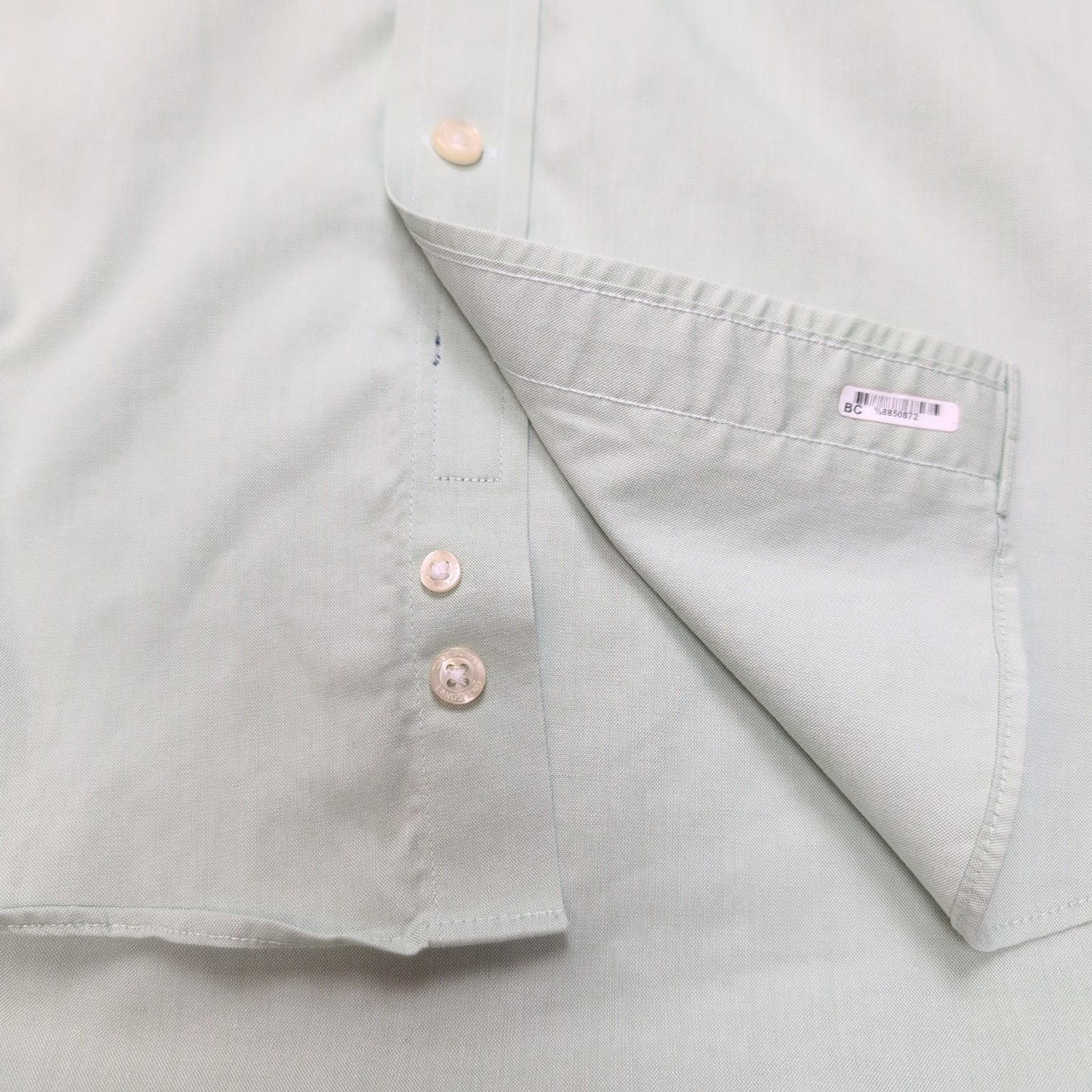Chemise Land's End XL XXL Vert Supima Pinpoint 100% Coton Tailored Fit