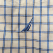 Chemise Nautica L Bleu Carreaux 100% Coton A Bit Trimmer Manches Longues