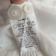 Chemise Hawaïenne Manches Courtes Cubavera Brodée Blanche Rayonne M