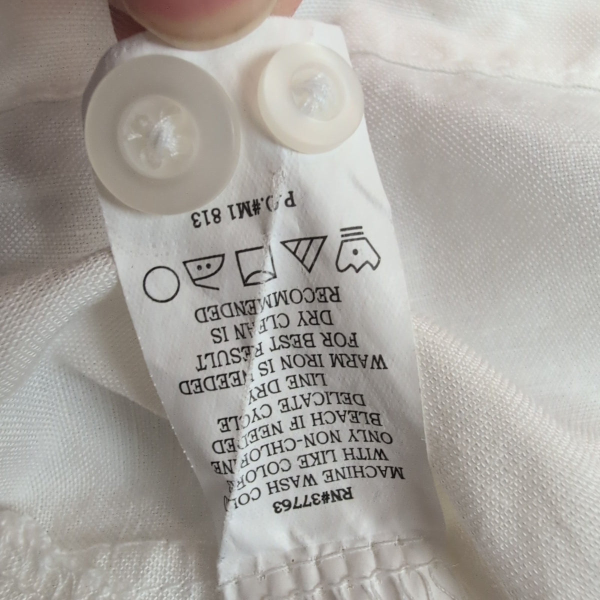 Chemise Hawaïenne Manches Courtes Cubavera Brodée Blanche Rayonne M