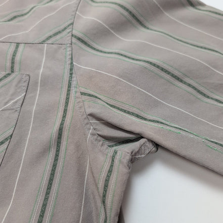 Chemise Patagonia modèle Western coton biologique grise rayures vertes M