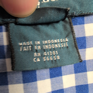 Chemise Ralph Lauren Garçon Junior XL 18/20 Carreaux Bleu Logo Rose
