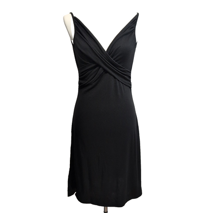 Robe Ruby M Noire Bretelles Fines Stretch Longueur Genou
