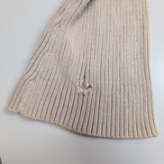 Calvin Klein Jeans Pull Femme XL Crème Côtelé Col Zippé Manches Évasées