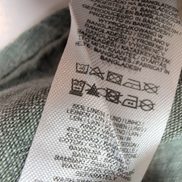 Chemise Primark 100% Lin Vert Kaki Clair Manches Courtes Taille M