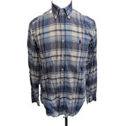 Chemise Ralph Lauren S Bleue Blanche Carreaux Manches Longues