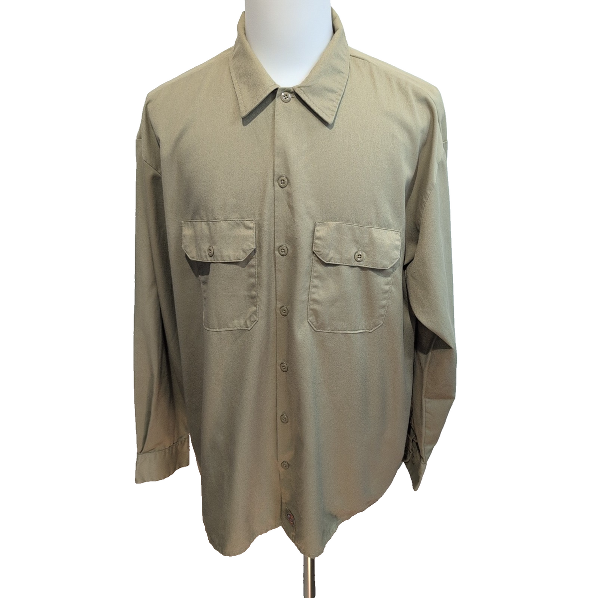 Chemise Dickies Workwear Beige 2XL Manches Longues Poche Taille XXL