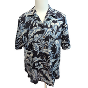 Chemise Hawaïenne KOKO Island Coton Bleu Espadon Made in USA L