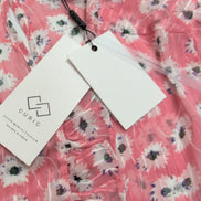 Robe Cubic S Rose Marguerites Manches Courtes Neuve Étiquette