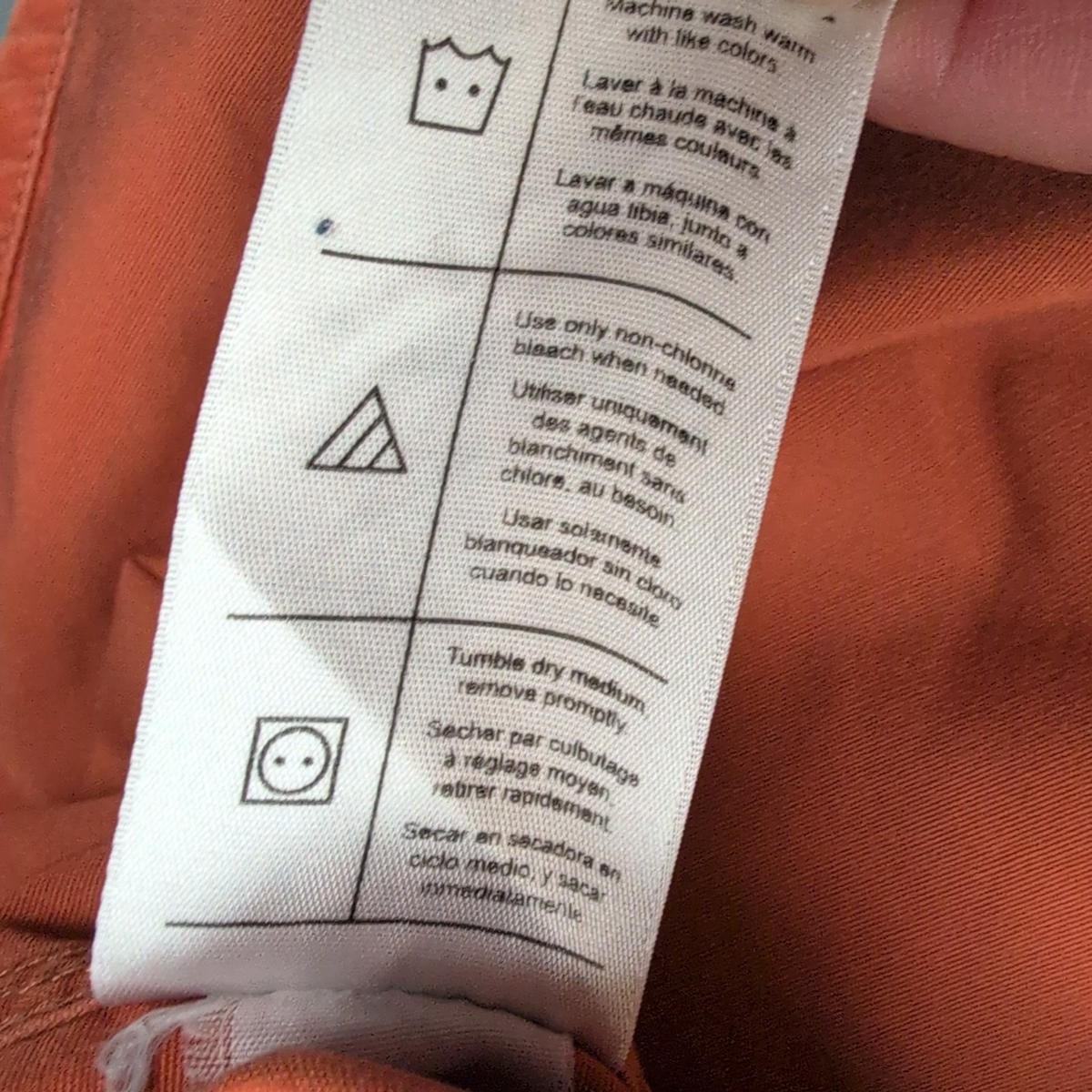 Chemise Carhartt Vintage Orange Patinée Manches Longues XXL