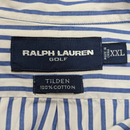 Chemise Ralph Lauren Golf Tilden XXL 3XL Rayures Bleues Shirt Button Down