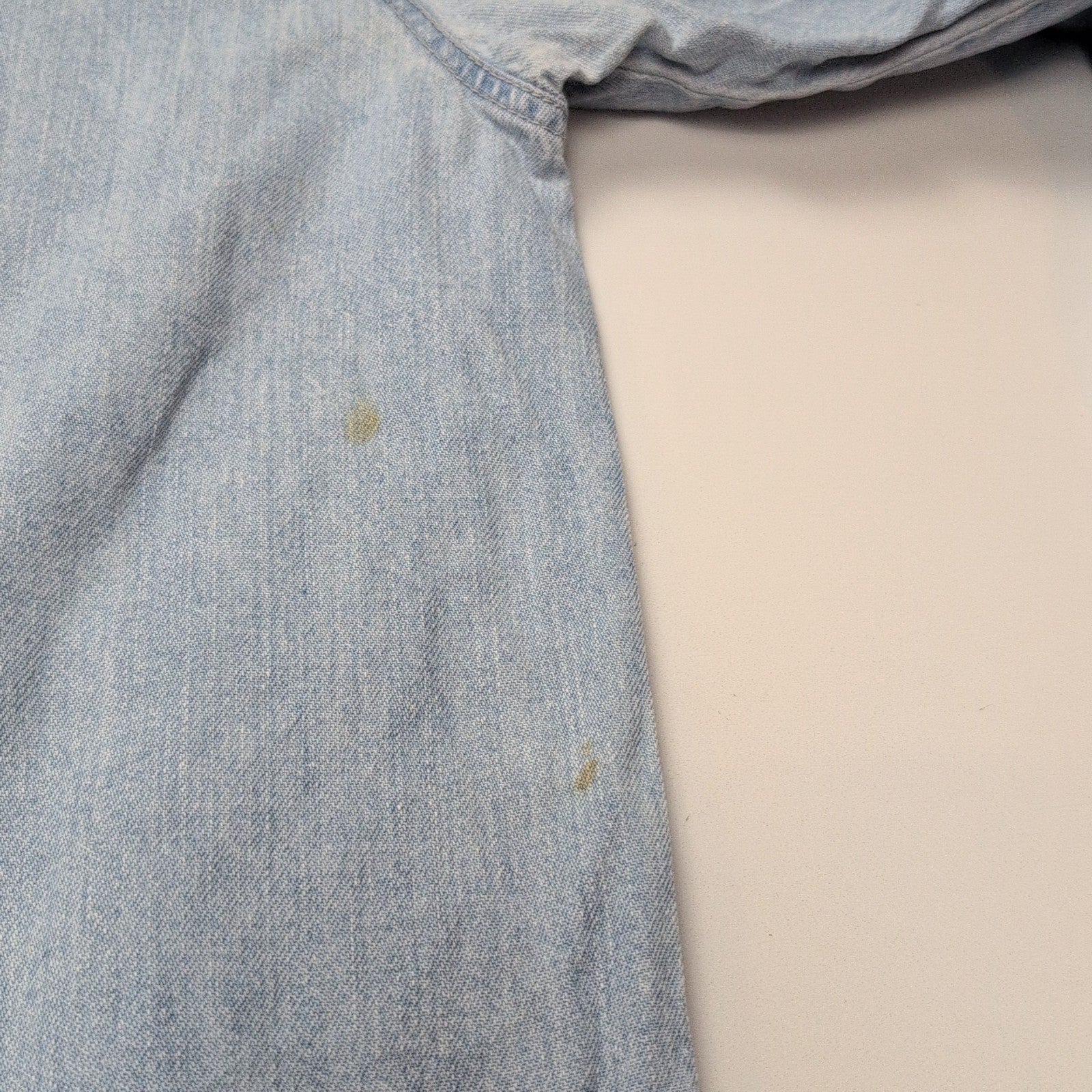 Chemise Levi's XL Jean Bleu 100% Coton 2 Poches Boutons Métal Logo