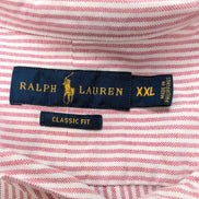 Chemise Ralph Lauren XXL Classic Fit Rayures Rouge Oxford Button Down Shirt