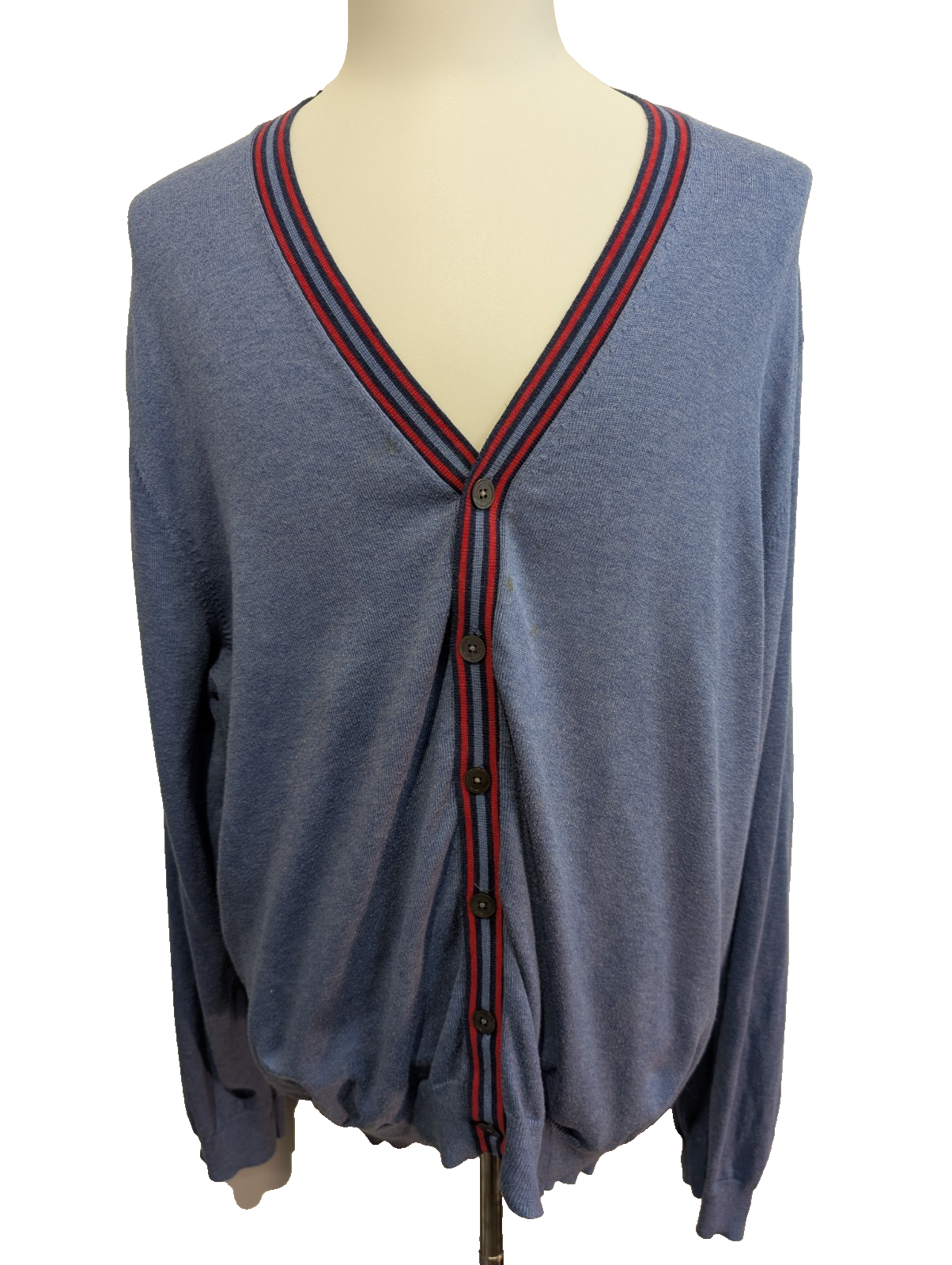 Gilet Boutonné Brooks Brothers 346 Bleu Clair 100% Coton Supima - Taille XXL