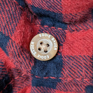 EDDIE BAUER Flanelle Rouge Marine L TBE Boutons Gravés 100% Coton | 330S