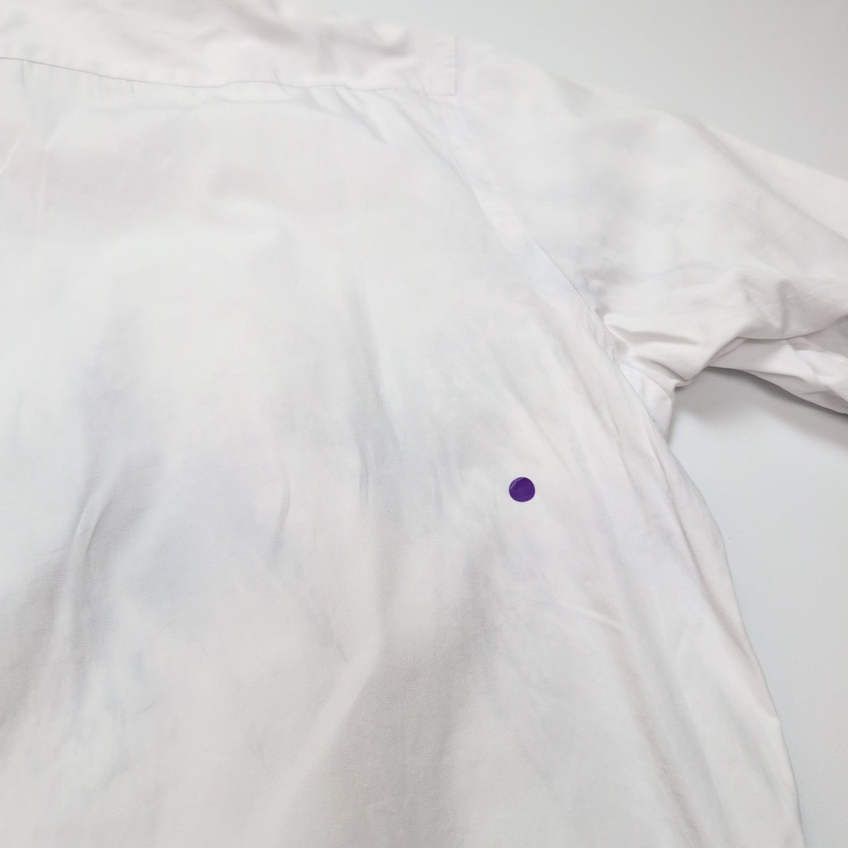 Chemise Ralph Lauren L Blanc Uni Logo Bleu Manches Courtes
