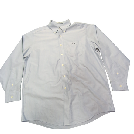 Chemise L.L. Bean bleu uni taille L/XL #162e