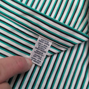 Chemise Polo Ralph Lauren L Rayures Vert Noir Made in Hong Kong manches longues