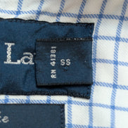 Ralph Lauren Chemise Homme L Blanche Quadrillée Double Retors Sans Logo