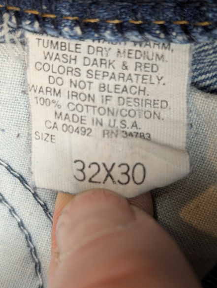 Jean Lee Vintage Regular Fit W29 L30 Bleu Denim Patiné Classic Straight