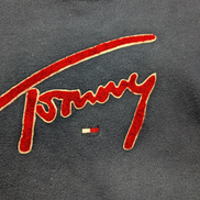 Sweat Tommy Hilfiger vintage bleu marine enfant col rond taille M