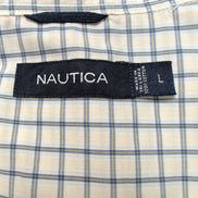 Chemise Nautica Petits Carreaux Bleu et Blanc Taille L 100% Coton Manches courte