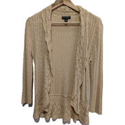 Gilet Lauren Ralph Lauren femme S beige coton torsadé dentelle cardigan