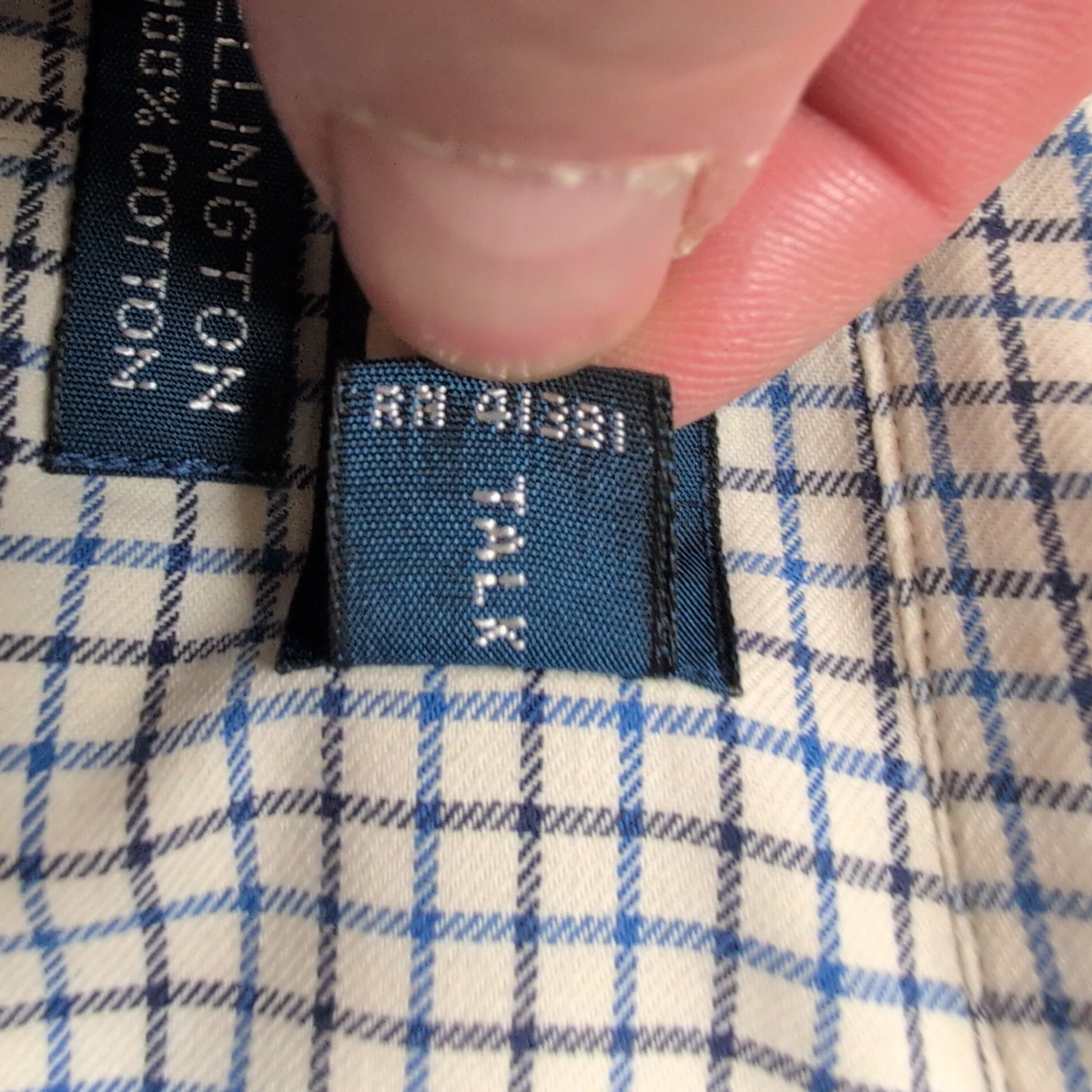 Chemise Polo Ralph Lauren Ellington L Blanche Carreaux Bleu Noir Coton