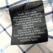 Nautica Chemise Vintage Blanche Carreaux Bleus Manches Longues Homme 3XL