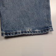 Jean Wrangler Homme Vintage Bleu Style Grunge Distressed Genou Troué W36 L31
