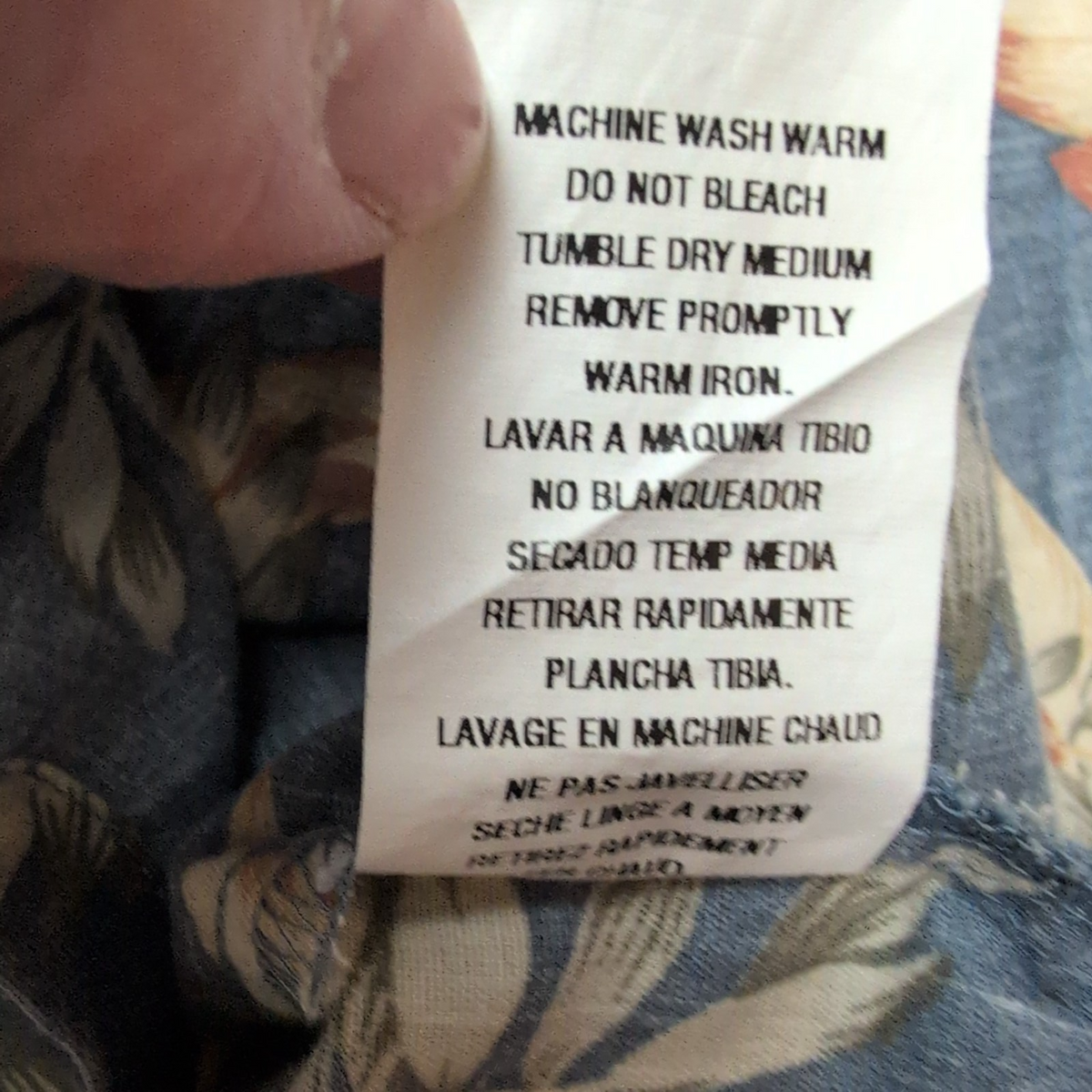 Chemise Hawaïenne Manches Courtes Edwards Gris Feuillage L