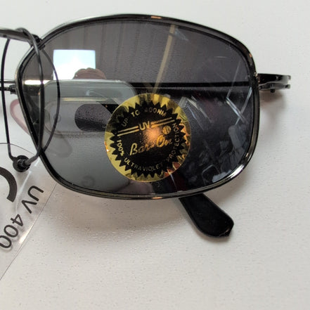 Lunettes de soleil Y2K Bar-On Futuriste Métal Chromé Gris Foncé Effet Miroir