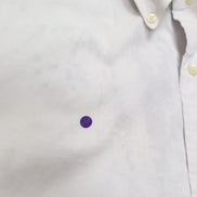 Chemise Ralph Lauren L Blanc Uni Logo Bleu Manches Courtes