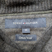 Pull Tommy Hilfiger Col Roulé Boutonné Gris Foncé - Taille S (Étiquette M)