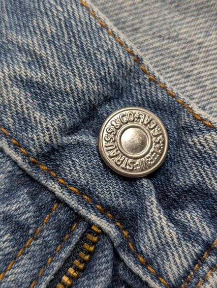 Jean Levi's 505 Regular Fit Vintage Homme W38 L30 Bleu Ciel Denim Light Wash