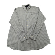 Chemise Chaps grise à rayures taille L #49e