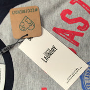 T-shirt Tokyo Laundry Taille S Gris Bleu Baseball 100% Coton Neuf Étiquette