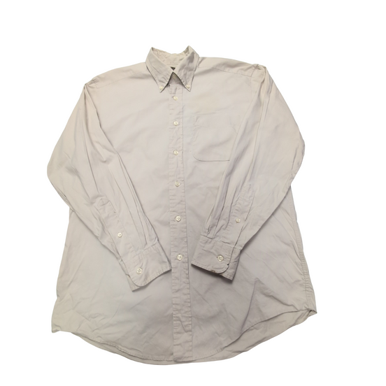 Chemise L.L. Bean beige crème uni taille S #134e