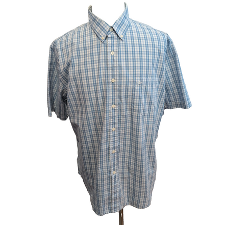 Chemise Dockers modèle bleu carreaux poche logo manches courtes XL/XXL