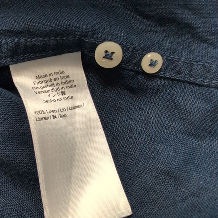 J.Crew chemise slim bleu marine lin Baird McNutt taille L