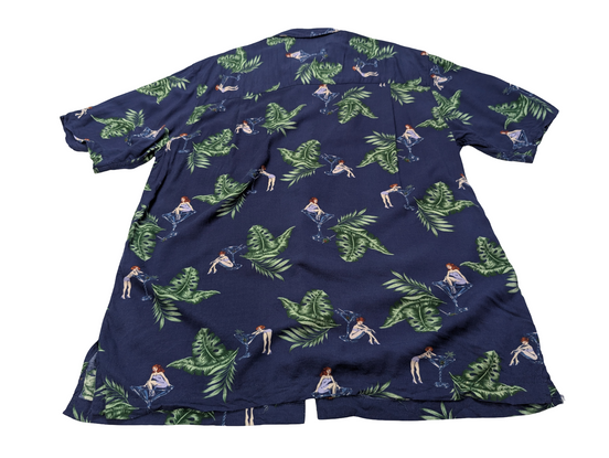 Chemise hawaïenne cocktail Caribbean Joe manches courtes taille L