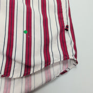 Chemise Bugle Boy Classics XL Rayures Rouge Bleu 100% Coton Vintage